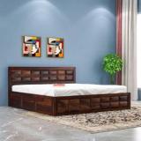 Jeenwood JW BED 31 Solid Wood King Box Bed