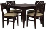 Jh Decore Sheesham Wood 4 Seater Dining Set For Dining Room / Restaurant In Walnut Finish Solid Wood 4 Seater Dining Table