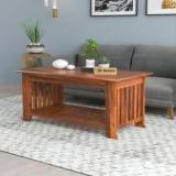 Jh Decore Solid Wood Sheesham Wood Coffee Table For Living Room, Guests Room, Dining room Solid Wood Coffee Table