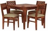 Jhdecor Premium Dining Room Furniture Wooden Dining Table With 4 Chairs Solid Wood 4 Seater Dining Table