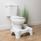 Jigshtial Plastic Toilet Foot Supporter Stool For Western Toilet Scientific Angle Anti Slip For Better Posture Bathroom Stool