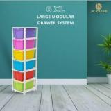 Jkclub 6XL Multipurpose Drawer Plastic Modular Chest Storage Organizer Plastic Free Standing Chest Of Drawers