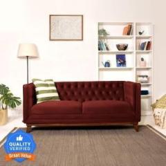 Jordyblue Parker Velvet Fabric 3 Seater Sofa