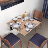 Kawachi 3 Seater Wall Mount Folding Breakfast Dining Table Perfect Addition to Kitchen & Dining Room Engineered Wood 2 Seater Dining Table