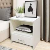 Kawachi Engineered Wood Sofa Side End Bedside Table With Drawer Engineered Wood Bedside Table