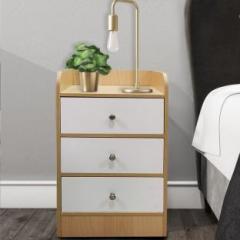 Kawachi Home Bedroom Bedside Table Storage Cabinet Engineered Wood Bedside Table