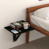 Kawachi Wall Mount Bed Side Table Mini Laptop Table Engineered Wood Bedside Table