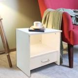 Kawachi Woodit Sofa Side End Bed Side Table With Drawer, Nightstand Engineered Wood Bedside Table