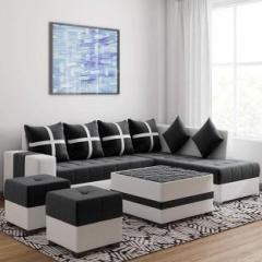 Kendalwood Furniture 8 Seater Sofa Set, 2 Ottoman, 6 pillow With Coffee Table Fabric 3 + 2 + 2 + 1 Sofa Set