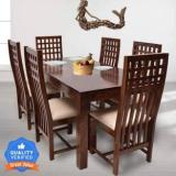 Kendalwood Furniture Premium Dining Room Wooden Dining Table with 6 Chairs Solid Wood 6 Seater Dining Set