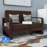 Kendalwood Furniture Solid Wood 2 Seater Wooden set for living Room Furniture Fabric 2 Seater Sofa