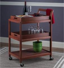 Keon Solid Wood Bar Trolley