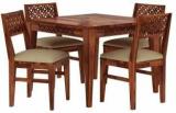 Krishna Art Dining Table 4 Seater With 4 Chairs For Living Room | Wooden Dining Table Set Solid Wood 4 Seater Dining Table