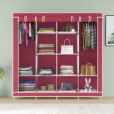 Krishyam 12 Shelve Clothes Storage Rack PP Collapsible Wardrobe