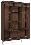 Krishyam DARKBROWN001 PVC Collapsible Wardrobe