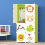 Krishyam Multipurpose Portable, Collapsible Plastic Wardrobe For Clothes Green, 8 Layer PP Collapsible Wardrobe