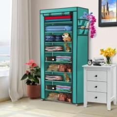 Krooh 1 Door 9 Shelf Fabric And metal Carbon Steel Collapsible Wardrobe