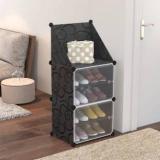 Krooh 2 Door 4 Shelf Plastic Collapsible PC Collapsible Wardrobe