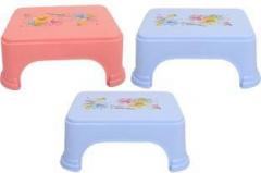 Kuber Industries Plastic 3 Pcs rectangular Bathroom Patla/Stool Stool