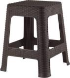 Kuber Industries Plastic Sitting Stool for Indoor Or Outdoor|Home & Garden|Brown Stool