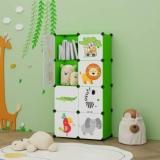 Kybero 8 Door 8 Shelf Plastic Kids Collapsible Cupboard PC Collapsible Wardrobe