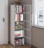 Kybero Plastic Metal 5 Door 5 Shelf Book Organizer Metal Semi Open Book Shelf