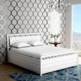 Lakecity Group CUBA WHITE Metal King Hydraulic Bed