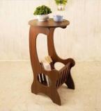 Lavnik Bedside End Table With Magazine Or Book Storage Rack/Stand, Sofa End Side Table Engineered Wood Bedside Table