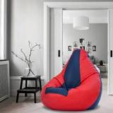 Lazzy XL Indigo Red Teardrop Bean Bag With Bean Filling