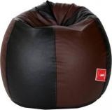 Lazzy XXL Black Brown Teardrop Bean Bag With Bean Filling