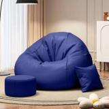 Lazzy XXXL Official : Lazzo With Footrest Teardrop Bean Bag With Bean Filling