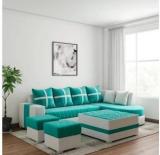 Lifestyle Furniture Damass Green Fabric 3 + 2 + 1 Sofa Set