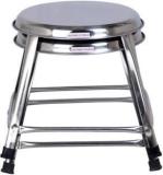 Lifetime Stools 12 Inch Pack of 2 Round Shape Stainless Steel Stool for Sitting Bathroom Stool