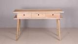 Lila Art And Crafts Bleached Acacia Solid Wood Console Table