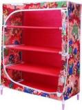 Little One's 4 Shelves Powder Coated Polyester Collapsible Wardrobe