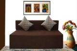 Little Smile 4X6 Size For 2 Seater Jute Fabric Washable Cover 2 Seater Double Foam Fold Out Sofa Cum Bed