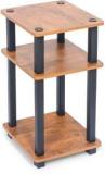 Livzing Turn N Tube 3 Tier Wooden Bedside Table For Bedroom Brown Engineered Wood Side Table