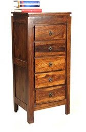 LocVille Cinnamon Chest Of Drawers In Teak Finish