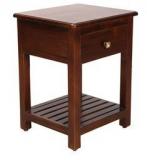 LocVille Okhra Side Table In Mahogany Finish