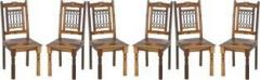 Loonart Solid Sheesham Wood 6 Dining Chairs For Dining Room / Study Room. Solid Wood Dining Chair