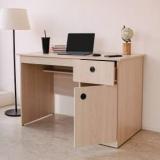 Lussomobily Wooden Study Table Computer Desk With Drawer And Cabinet Engineered Wood Computer Desk