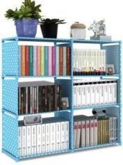 Lyzoo Plastic 8 Shelf Book Organizer Plastic Open Book Shelf