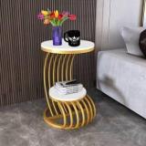 Maaz Art Craft Unique Arts Gleaming Iron Haven: A Stylish Metal Side Table for Modern Spaces Engineered Wood Coffee Table