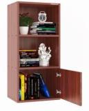 Madhuran Engineered Wood Almari 1 Door Bookcase Space Saving Display Storage Rack Engineered Wood Semi Open Book Shelf