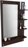 Madhuran Wall Mount Vanity Mirror With Shelves Engineered Wood Dressing Table