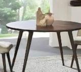 Mahadeventerpri Wooden Round Center Table, Usage : Restaurant, Office Solid Wood Console Table