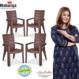 Maharaja Crown For Home, Office | Comfortable | Bearing Capacity Upto 200Kg Plastic Outdoor Chair