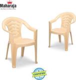 Maharaja Sunrise For Home, Office | Comfortable | Arm Rest | Bearing Capacity Upto 200Kg Plastic Outdoor Chair