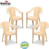 Maharaja Sunrise for Home, Office | Comfortable | ArmRest | Bearing Capacity upto 200Kg Plastic Outdoor Chair