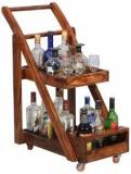 Mahimart And Handicrafts Beautiful Sheesham Wood Bar Trolley Furniture Solid Wood Bar Trolley